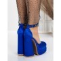 Pantofi cu Toc gros si Platforma 2SY12 BLUE | MEI