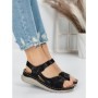 Sandale Dama cu Talpa Joasa 5GZ27 BLACK | MEI
