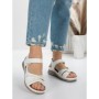 Sandale Dama cu Talpa Joasa 5GZ27 WHITE | MEI