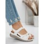 Sandale Dama cu Talpa Joasa 5GZ27 WHITE | MEI