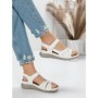 Sandale Dama cu Talpa Joasa 5GZ27 WHITE | MEI
