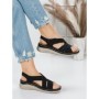 Sandale Dama cu Talpa Joasa 5GZ28 BLACK | MEI