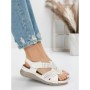 Sandale Dama cu Talpa Joasa 5GZ28 WHITE | MEI