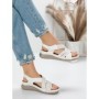 Sandale Dama cu Talpa Joasa 5GZ28 WHITE | MEI