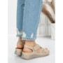 Sandale Dama cu Talpa Joasa 5GZ28 BEIGE | MEI