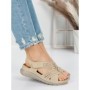Sandale Dama cu Talpa Joasa 5GZ28 BEIGE | MEI