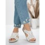 Sandale Dama cu Talpa Joasa 5GZ29 WHITE | MEI