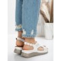 Sandale Dama cu Talpa Joasa 5GZ29 WHITE | MEI