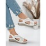 Sandale Dama cu Talpa Joasa 5GZ29 WHITE | MEI