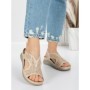 Sandale Dama cu Talpa Joasa 5GZ29 BEIGE | MEI