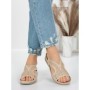 Sandale Dama cu Talpa Joasa 5GZ29 BEIGE | MEI
