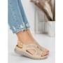 Sandale Dama cu Talpa Joasa 5GZ29 BEIGE | MEI