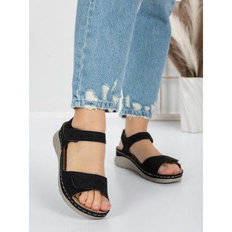Sandale Dama cu Talpa Joasa 5GZ30 BLACK | MEI