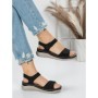 Sandale Dama cu Talpa Joasa 5GZ30 BLACK | MEI