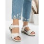 Sandale Dama cu Talpa Joasa 5GZ30 WHITE | MEI