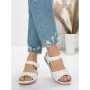 Sandale Dama cu Talpa Joasa 5GZ30 WHITE | MEI