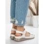 Sandale Dama cu Talpa Joasa 5GZ30 WHITE | MEI