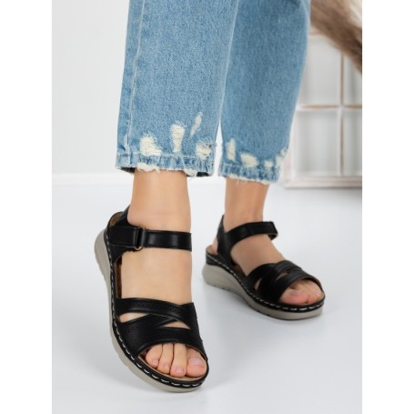 Sandale Dama cu Talpa Joasa 5GZ31 BLACK | MEI