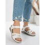 Sandale Dama cu Talpa Joasa 5GZ31 WHITE | MEI