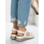 Sandale Dama cu Talpa Joasa 5GZ31 WHITE | MEI