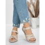 Sandale Dama cu Talpa Joasa 5GZ31 BEIGE | MEI
