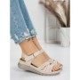 Sandale Dama cu Talpa Joasa 5GZ31 BEIGE | MEI