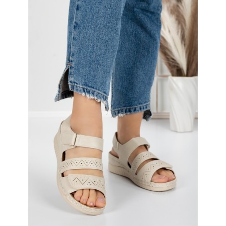 Sandale Dama cu Talpa Joasa 5GZ16 BEIGE | MEI