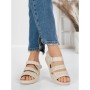 Sandale Dama cu Talpa Joasa 5GZ16 BEIGE | MEI