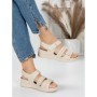 Sandale Dama cu Talpa Joasa 5GZ16 BEIGE | MEI