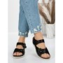 Sandale Dama cu Talpa Joasa 5GZ17 BLACK | MEI