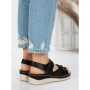 Sandale Dama cu Talpa Joasa 5GZ17 BLACK | MEI
