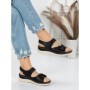 Sandale Dama cu Talpa Joasa 5GZ17 BLACK | MEI