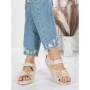 Sandale Dama cu Talpa Joasa 5GZ17 BEIGE | MEI