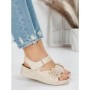Sandale Dama cu Talpa Joasa 5GZ17 BEIGE | MEI