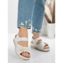 Sandale Dama cu Talpa Joasa 5GZ17 WHITE | MEI