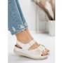Sandale Dama cu Talpa Joasa 5GZ17 WHITE | MEI