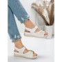 Sandale Dama cu Talpa Joasa 5GZ17 WHITE | MEI