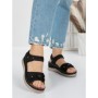 Sandale Dama cu Talpa Joasa 5GZ18 BLACK | MEI