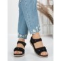Sandale Dama cu Talpa Joasa 5GZ18 BLACK | MEI