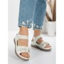 Sandale Dama cu Talpa Joasa 5GZ18 WHITE | MEI