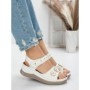 Sandale Dama cu Talpa Joasa 5GZ18 WHITE | MEI