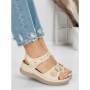 Sandale Dama cu Talpa Joasa 5GZ18 BEIGE | MEI