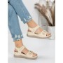 Sandale Dama cu Talpa Joasa 5GZ18 BEIGE | MEI