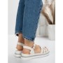 Sandale Dama cu Talpa Joasa 5GZ9 WHITE | MEI