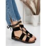 Sandale Dama cu Talpa Joasa 5H1 BLACK | MEI