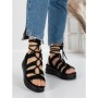 Sandale Dama cu Platforma 5H7 BLACK | MEI