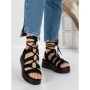 Sandale Dama cu Platforma 5H7 BLACK | MEI