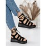 Sandale Dama cu Platforma 5H7 BLACK | MEI
