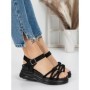 Sandale Dama cu Platforma 3H18 BLACK | MEI