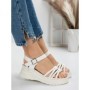 Sandale Dama cu Platforma 3H18 WHITE | MEI